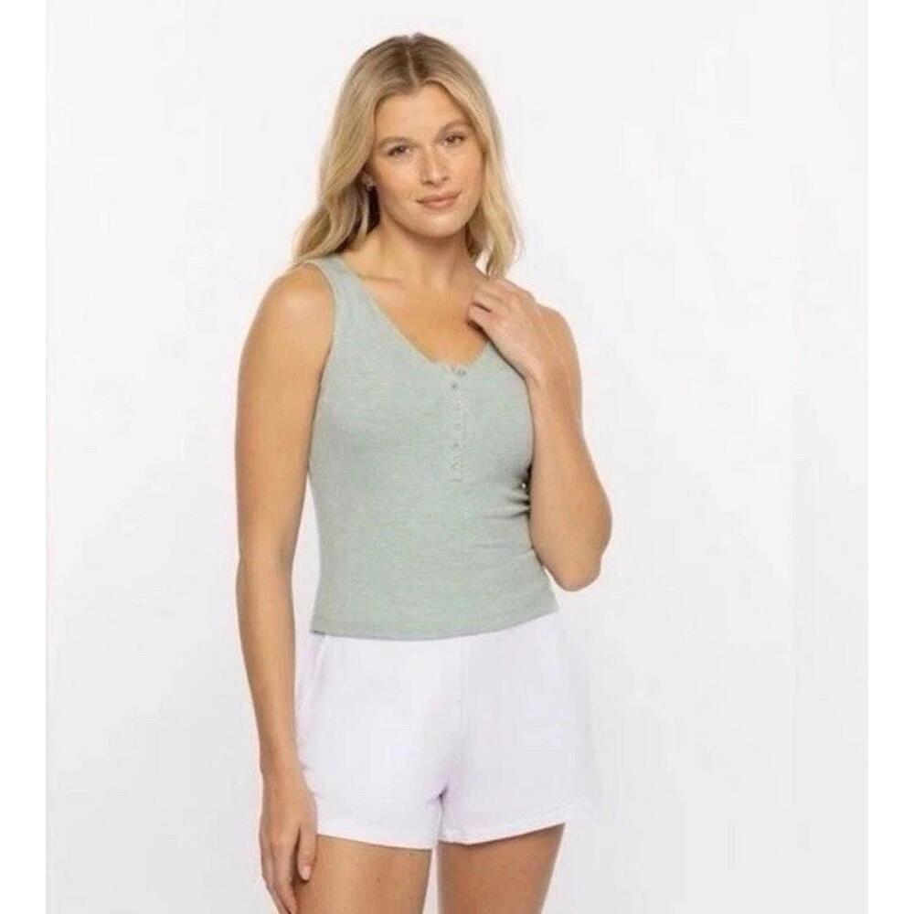 Travis Mathew Ray Of Sunshine Cloud Rib Tank Top Sleeveless Large‎ Mint Green